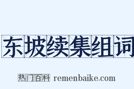 东坡续集组词是什么意思的图片
